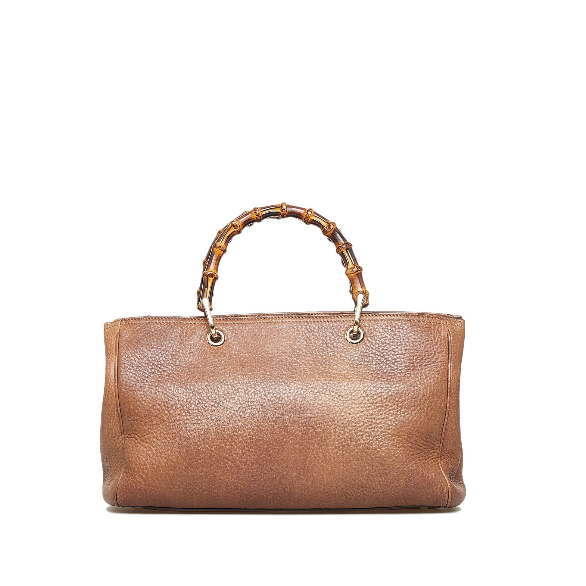 Gucci Bamboo Brown Leather Tote Style 1