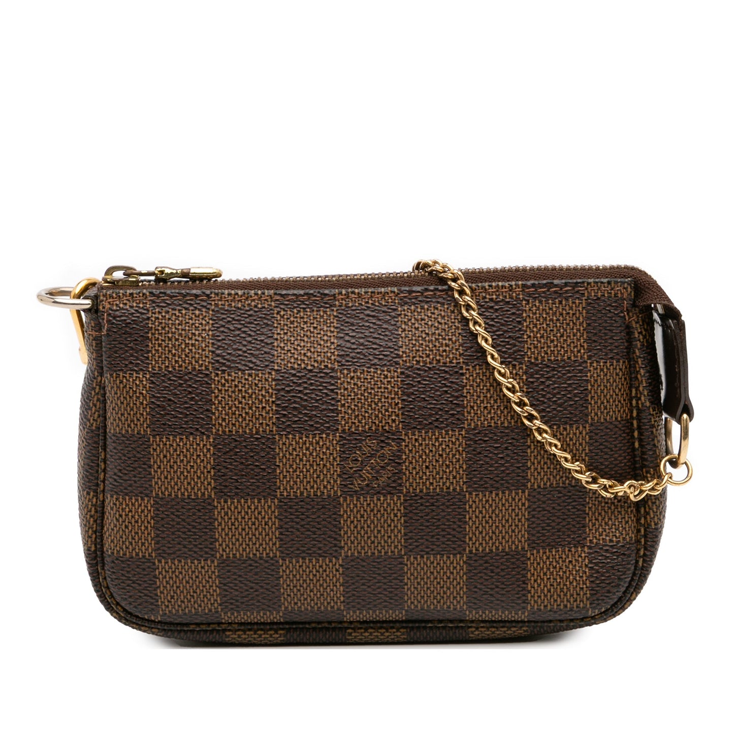 Brown Louis Vuitton Damier Ebene Mini Pochette Accessoires Handbag
