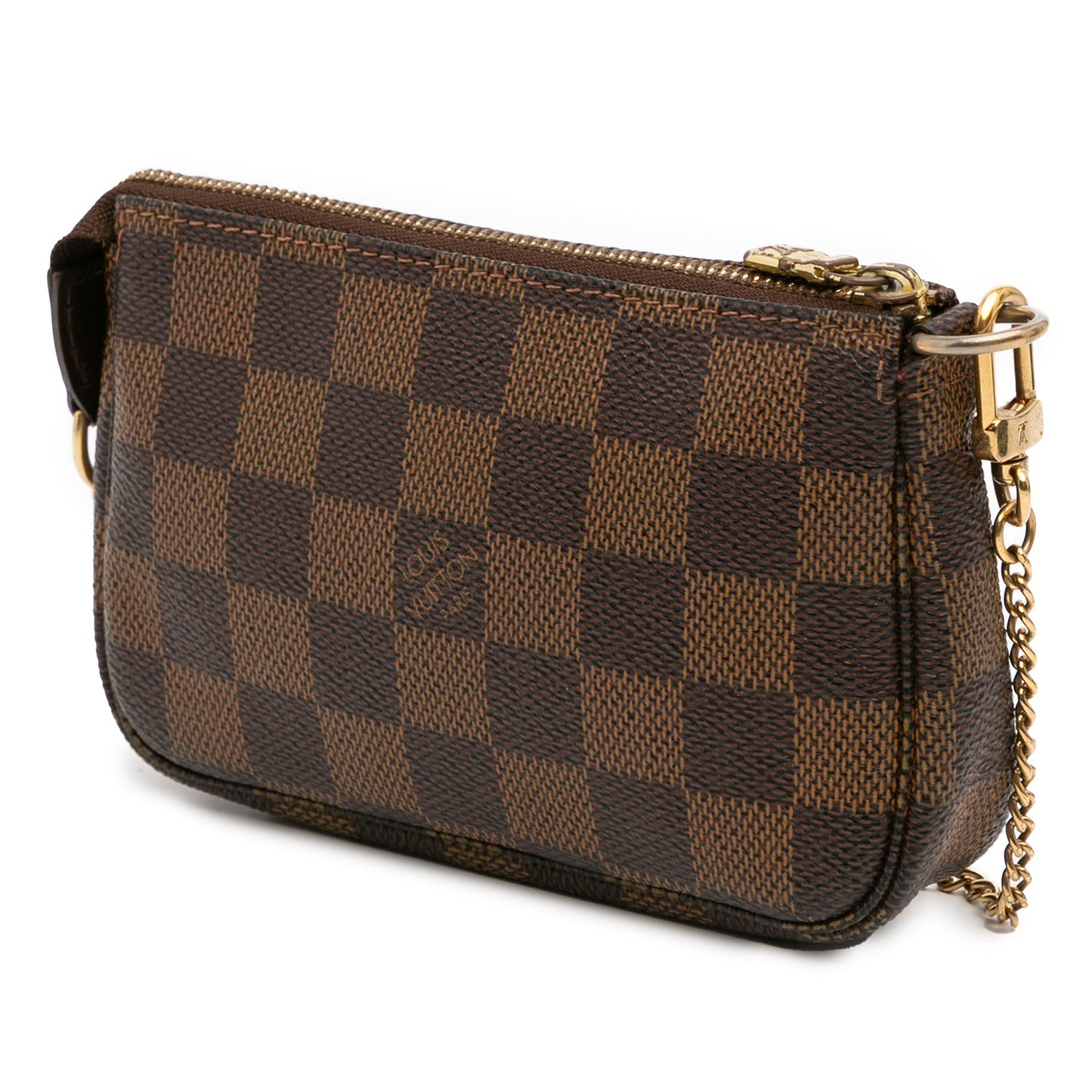Brown Louis Vuitton Damier Ebene Mini Pochette Accessoires Handbag