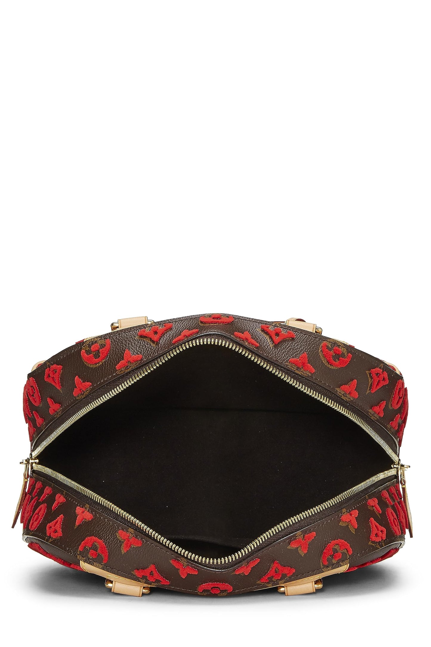 Louis Vuitton, Red Monogram Tuffetage Deauville Cube, Red