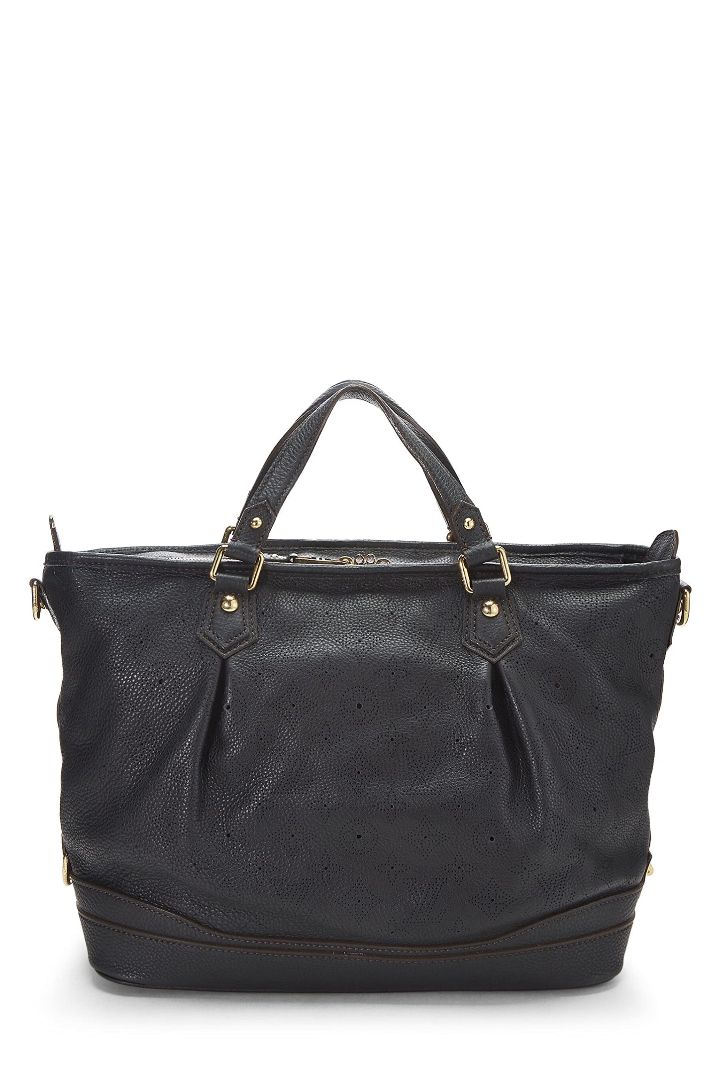 Louis Vuitton, Black Monogram Mahina Leather Stellar PM, Black