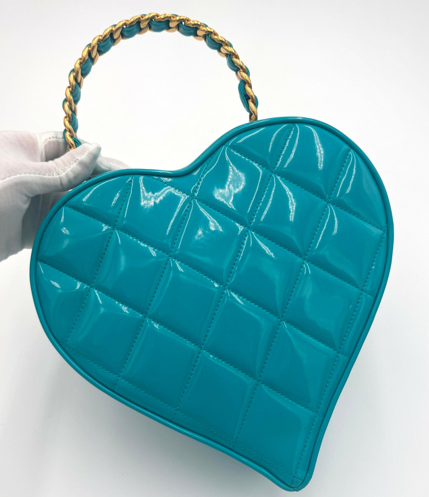 Chanel 1995  Barbie Blue & Black Heart Vanity Bag