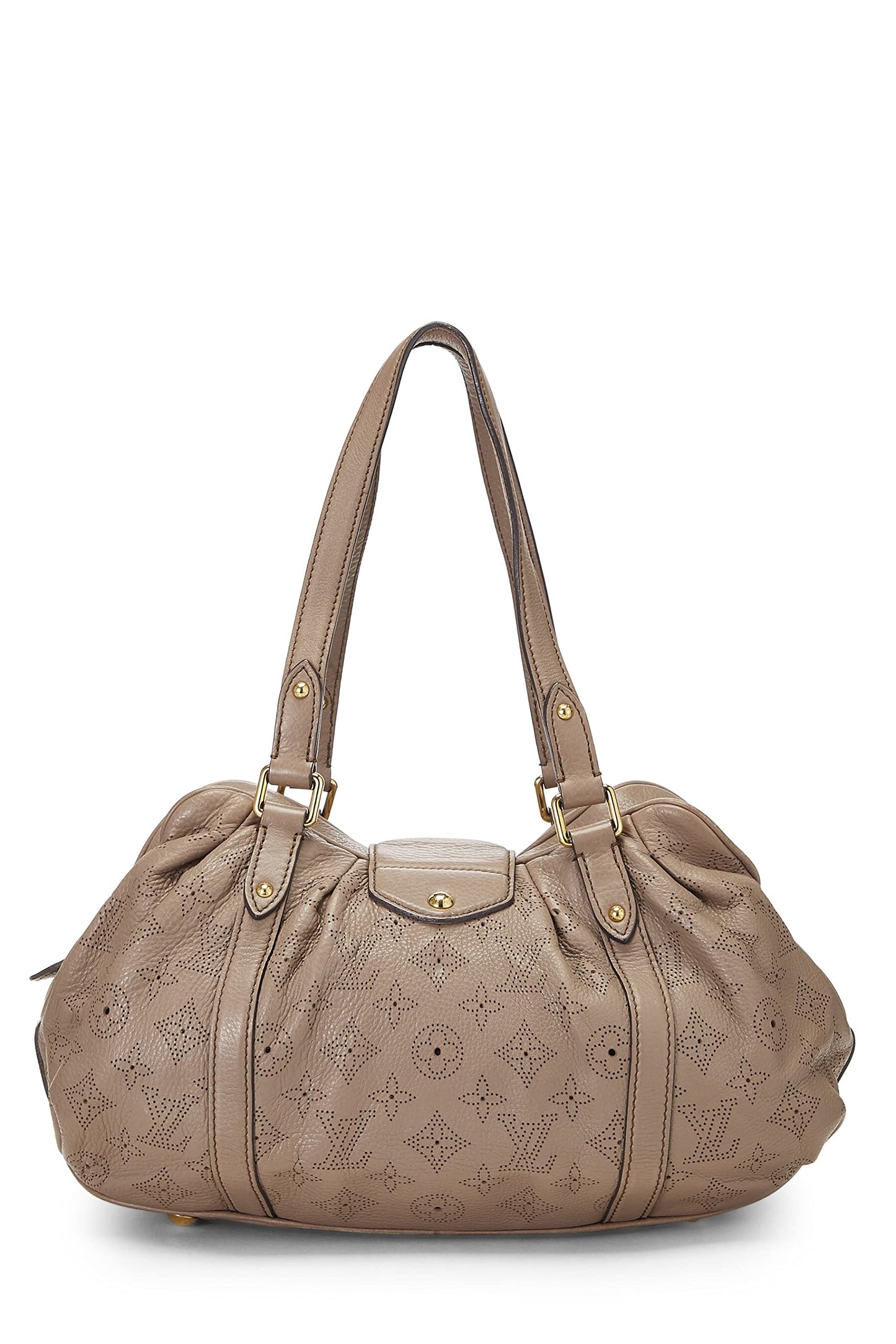 Louis Vuitton, Gris Pearl Monogram Mahina Leather Lunar PM , Beige
