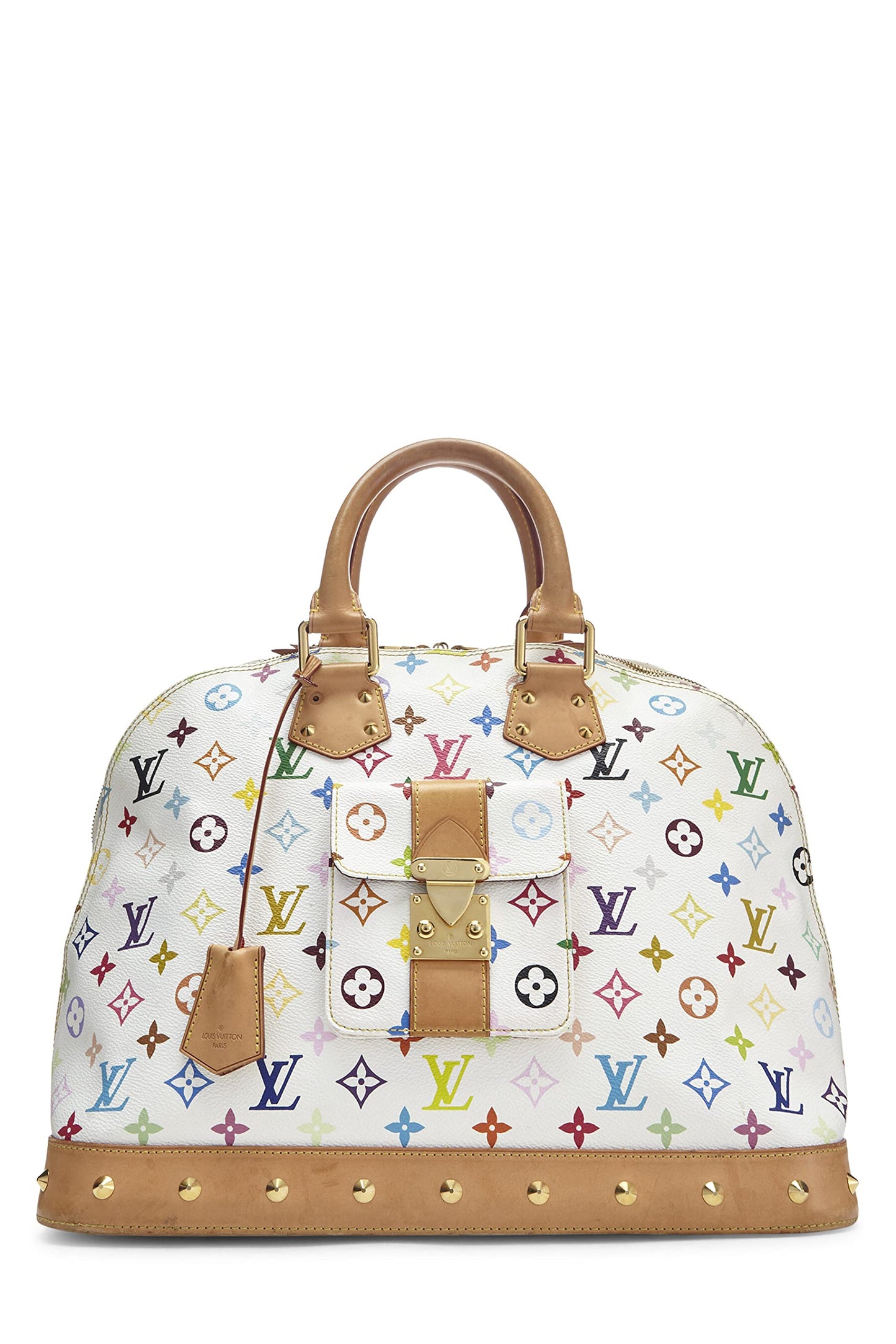 Louis Vuitton, Takashi Murakami x Louis Vuitton White Monogram Multicolore Alma GM, White