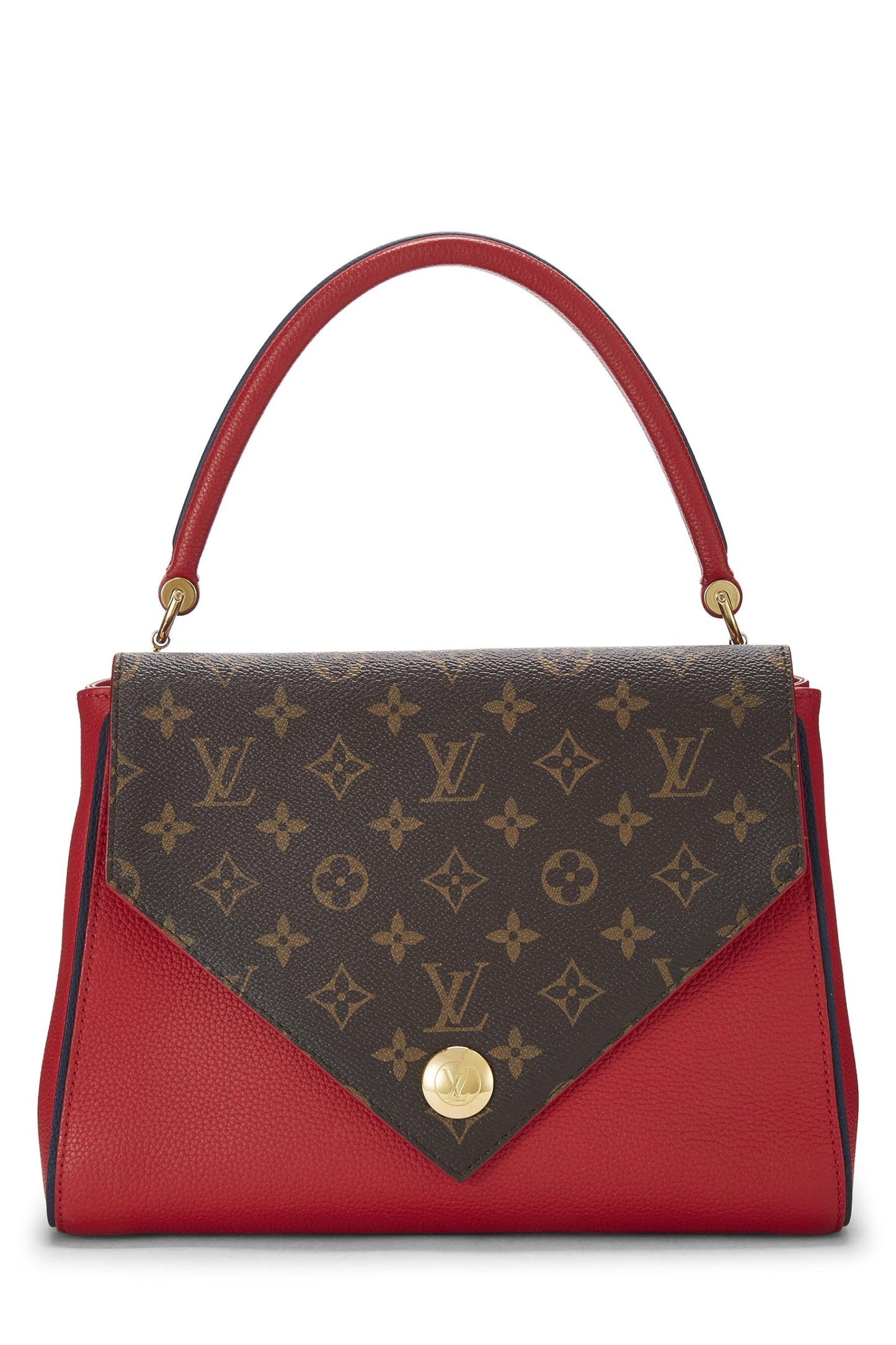 Louis Vuitton, Red Leather Double V Bag, Red