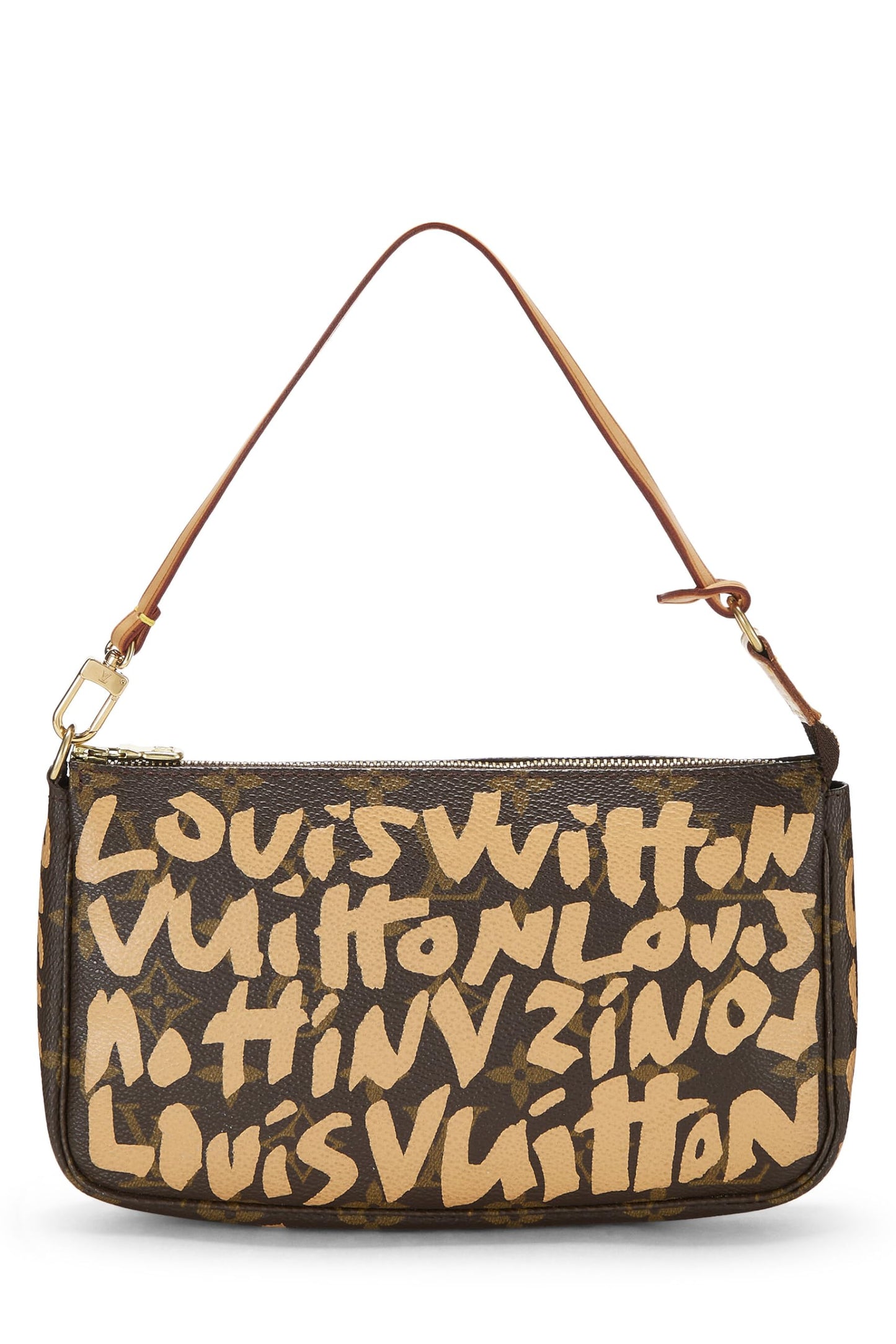 Louis Vuitton, Stephen Spro x Louis Vuitton Beige Monogram Graffiti Pochette Accessoires, Beige