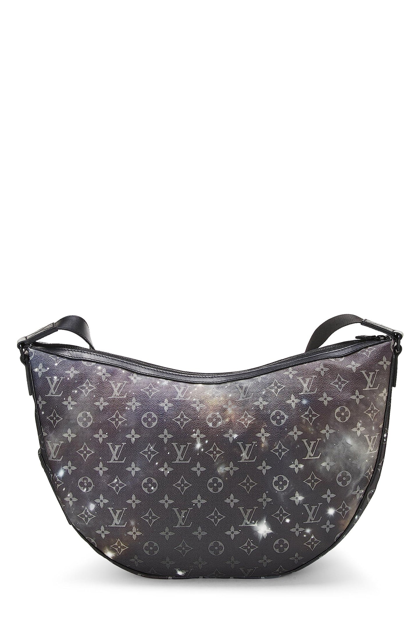 Louis Vuitton, Black Monogram Galaxy Hobo Messenger Bag, Black