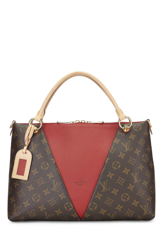 Louis Vuitton, Red Monogram Canvas V Tote BB, Red