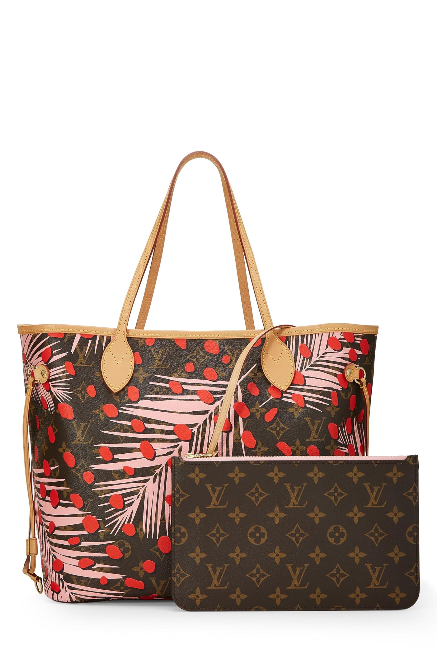 Louis Vuitton, Monogram Canvas Jungle Dots Neverfull MM NM, Pink