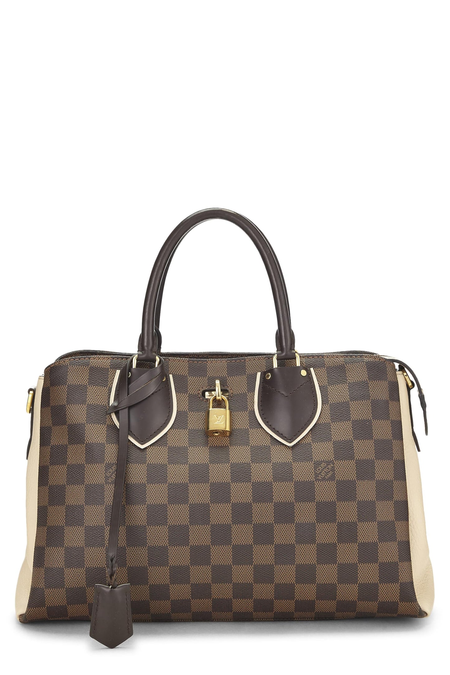 Louis Vuitton, Cream Damier Ebene Normandy, White