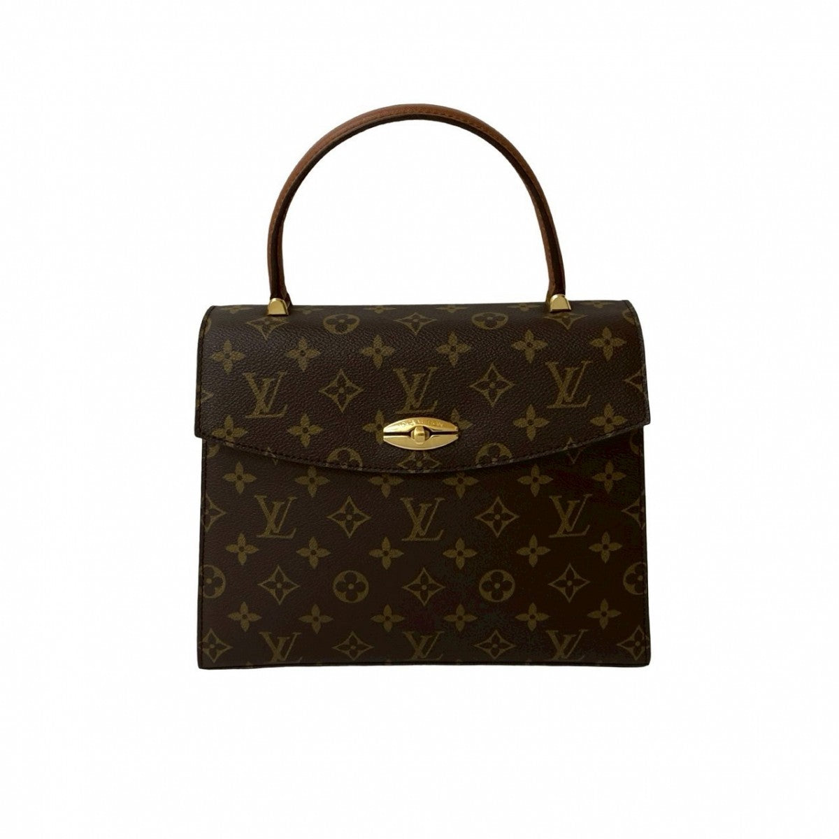 LOUIS VUITTON Handbag M51379 Leather, PVC Brown Monogram Malesherbes Women