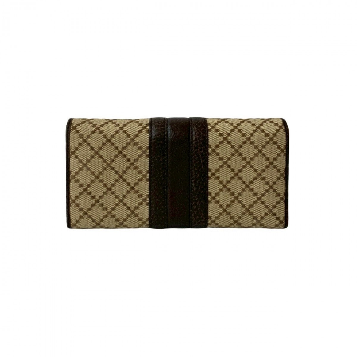 GUCCI Long Wallet Purse Leather, Canvas beige Diamante Horsebit Women