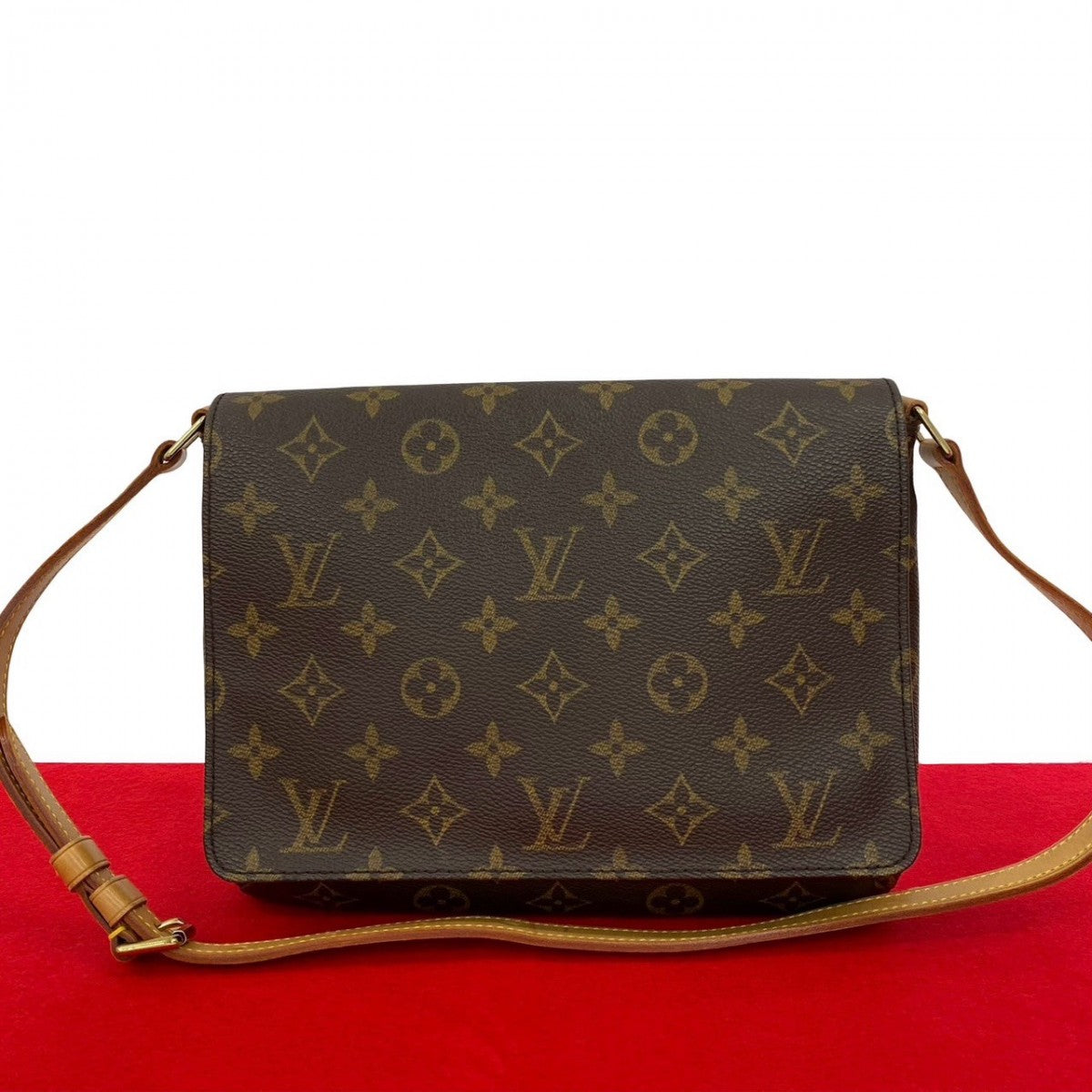 LOUIS VUITTON Shoulder Bag M51257 Leather, PVC Brown Monogram Musette Tango Women