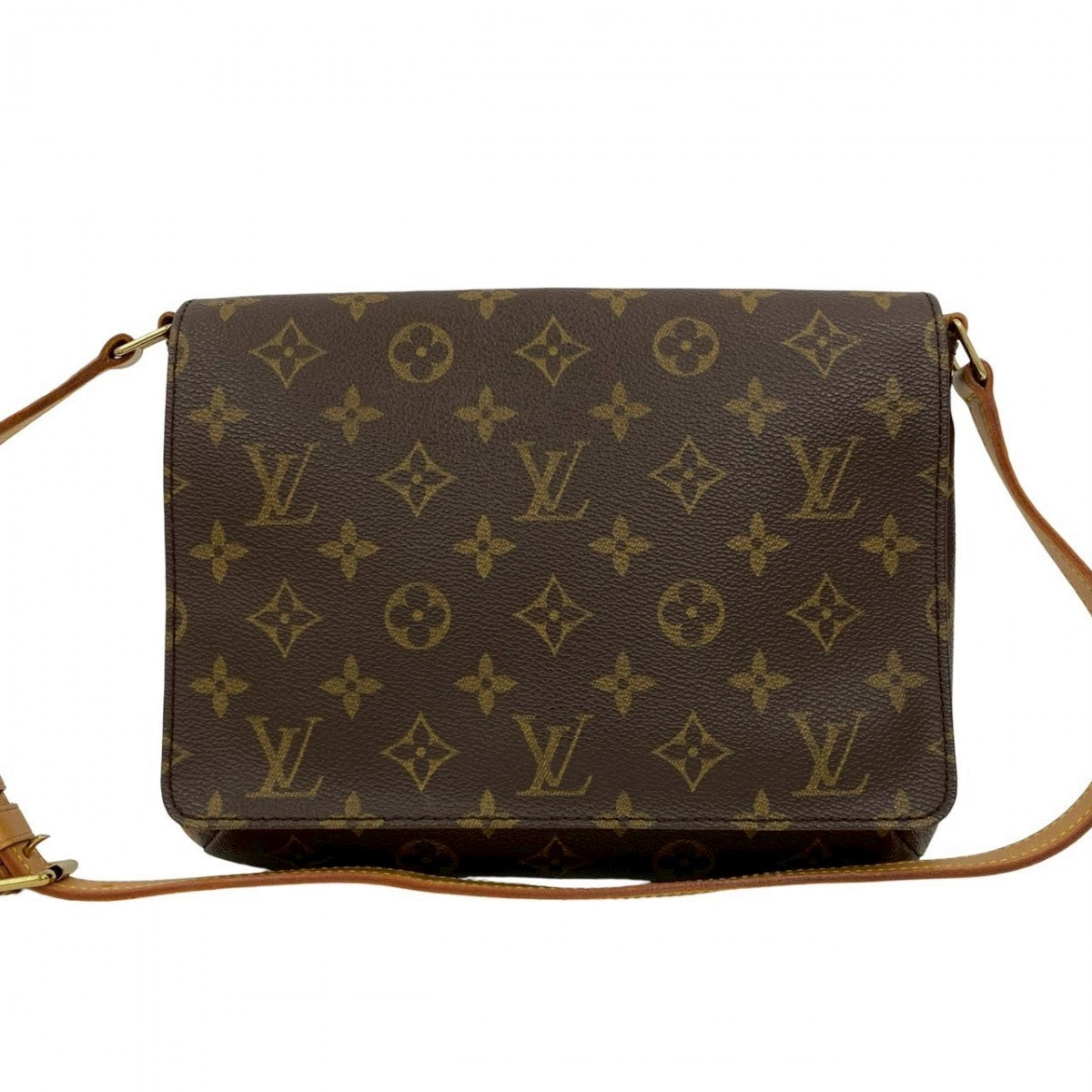 LOUIS VUITTON Shoulder Bag M51257 Leather, PVC Brown Monogram Musette Tango Women