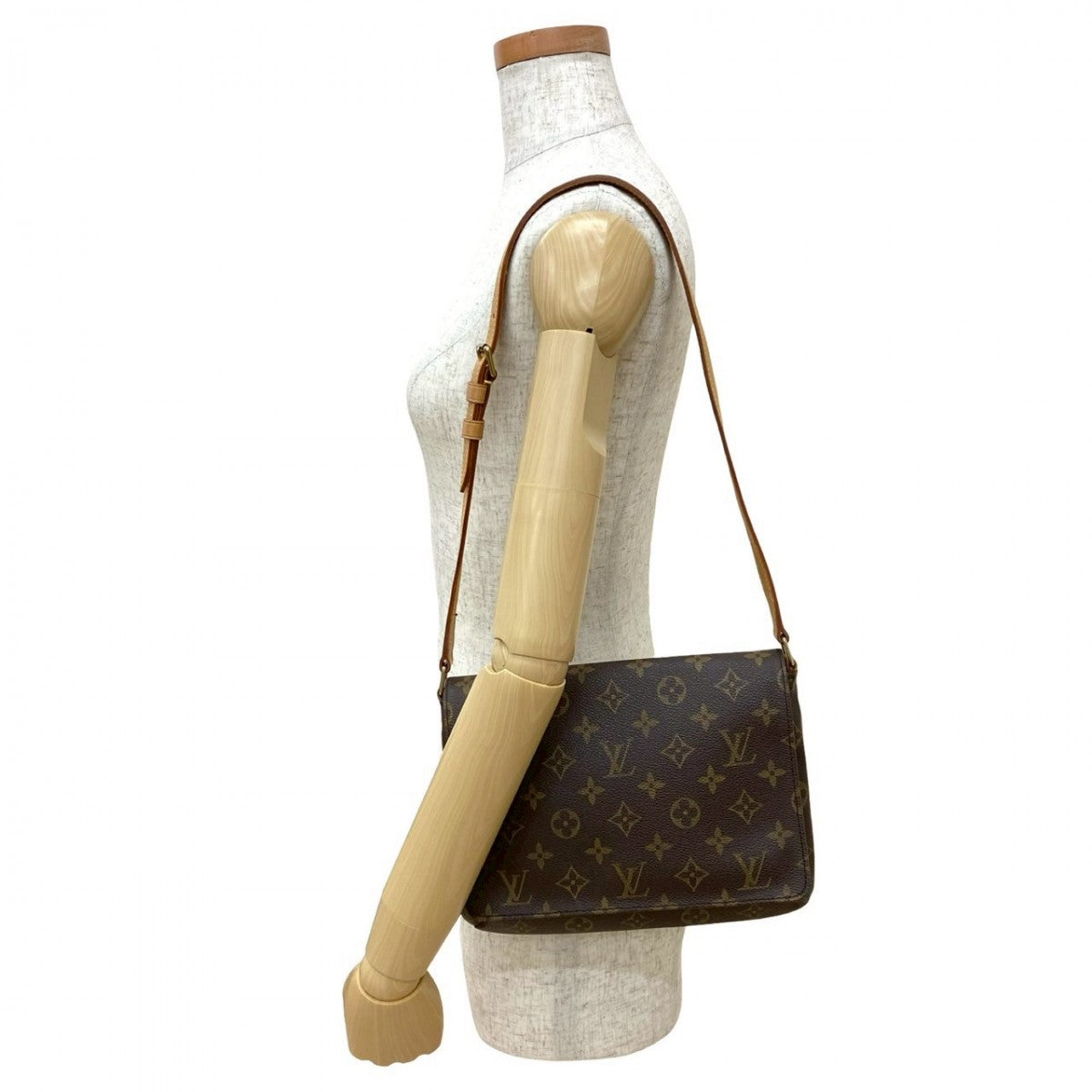 LOUIS VUITTON Shoulder Bag M51257 Leather, PVC Brown Monogram Musette Tango Women