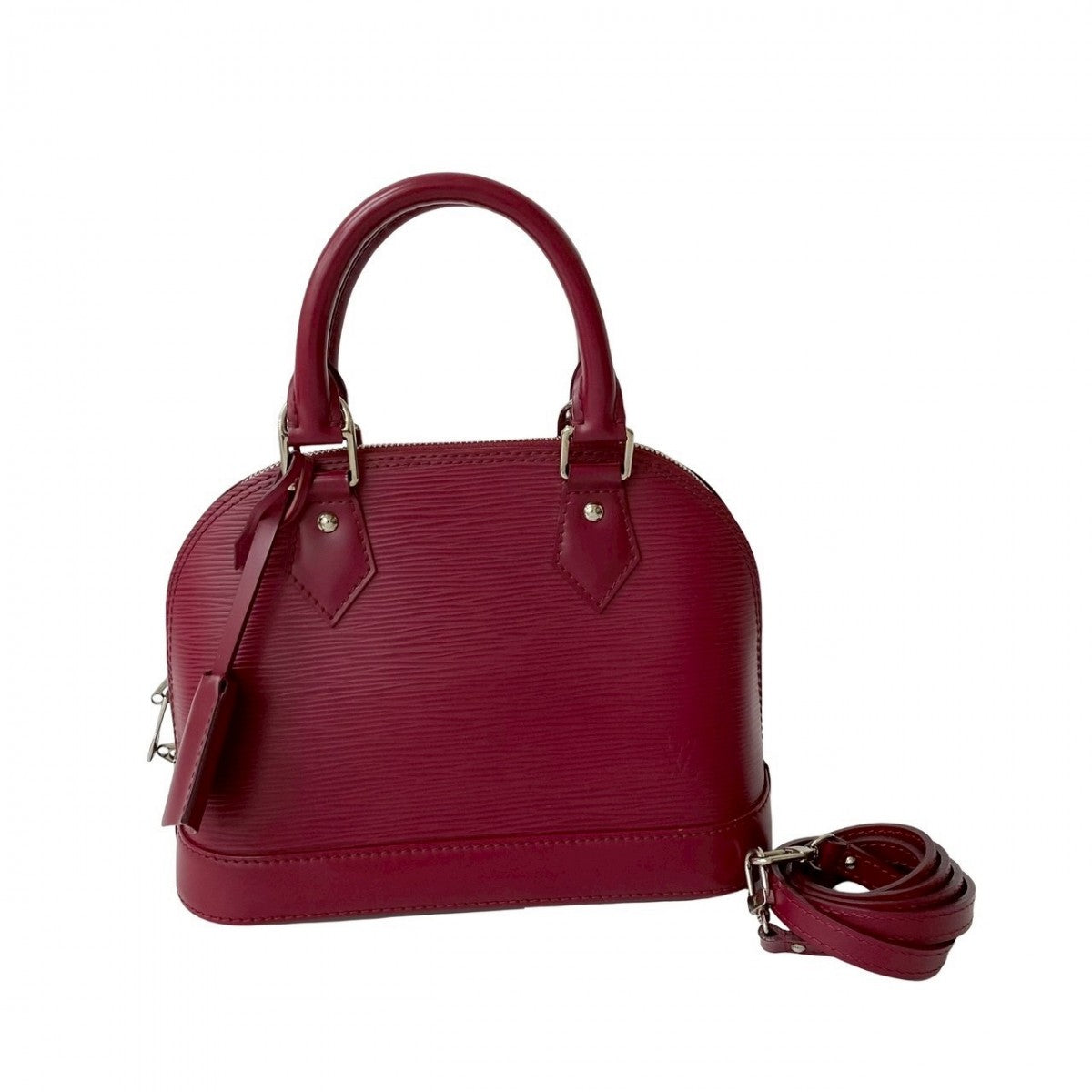 LOUIS VUITTON Shoulder Bag Epi Leather wine-red Epi Alma BB