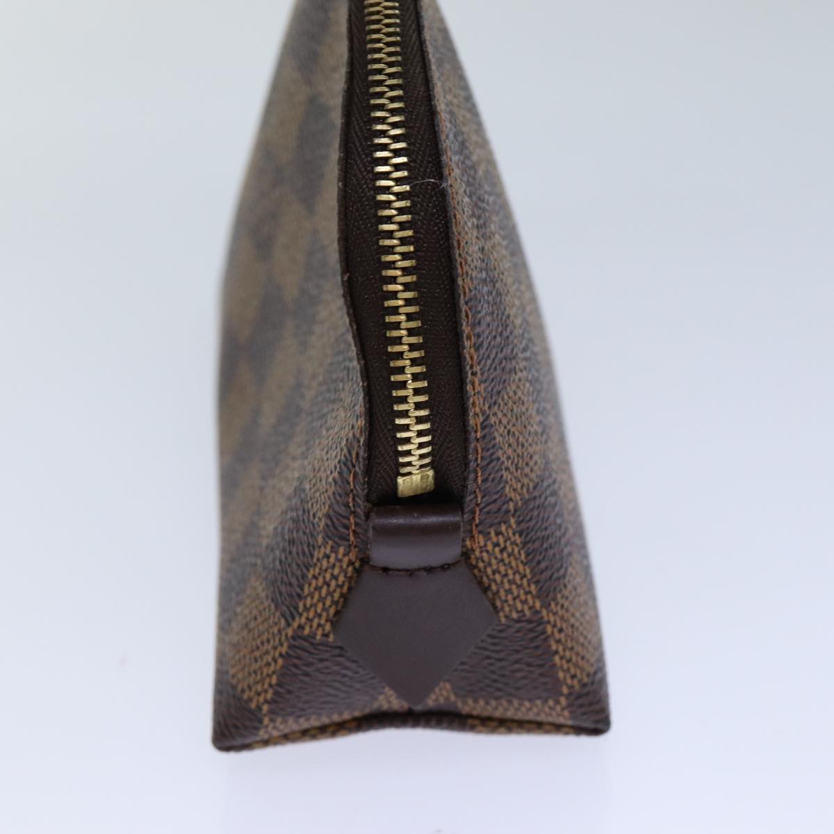 LOUIS VUITTON Damier Ebene Pochette Cosmetic PM Pouch N47516 LV Auth 82355