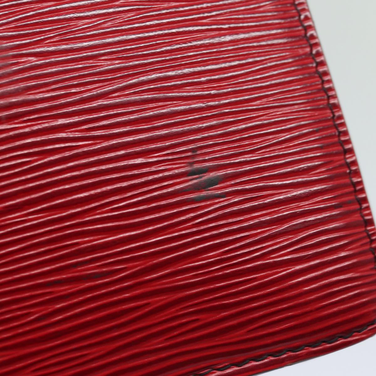 LOUIS VUITTON Epi Montaigne 27 Clutch Bag Red M52657 LV Auth 82375
