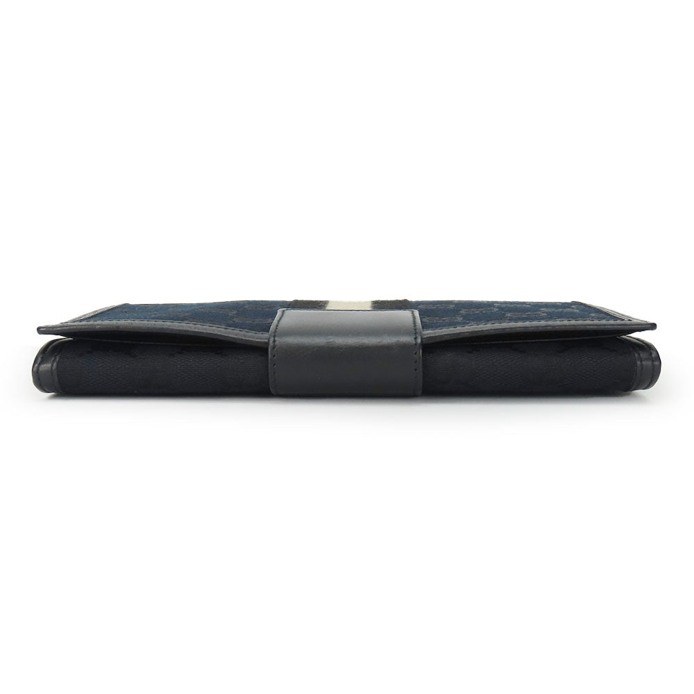 GUCCI Long Wallet Purse 035.0416.2180 GG canvas black Web line