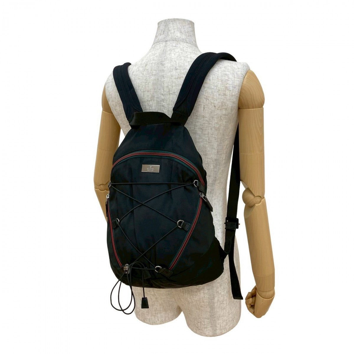 GUCCI Backpack Nylon black Sherry line