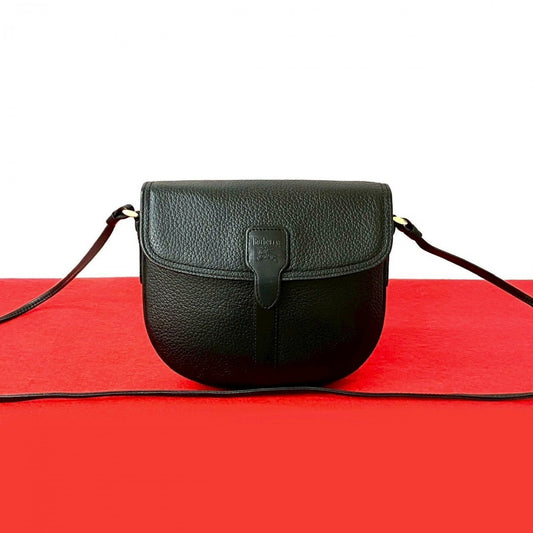 BURBERRY Shoulder Bag leather black Shadow Horse logo Nova Check Women