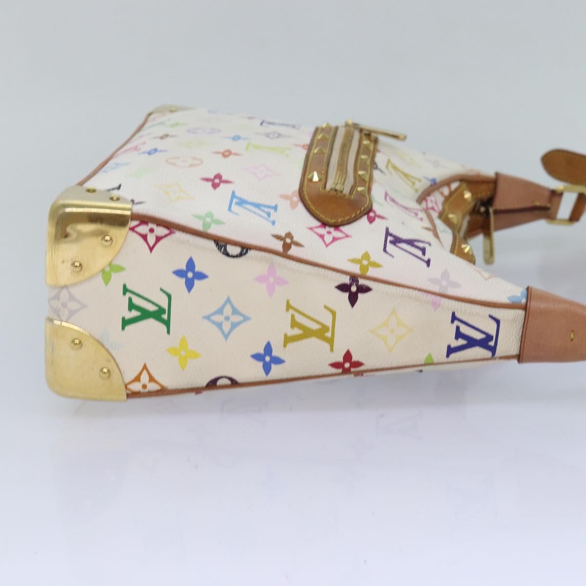 LOUIS VUITTON Monogram Multicolor Boulogne Shoulder Bag White M92660 Auth 82404