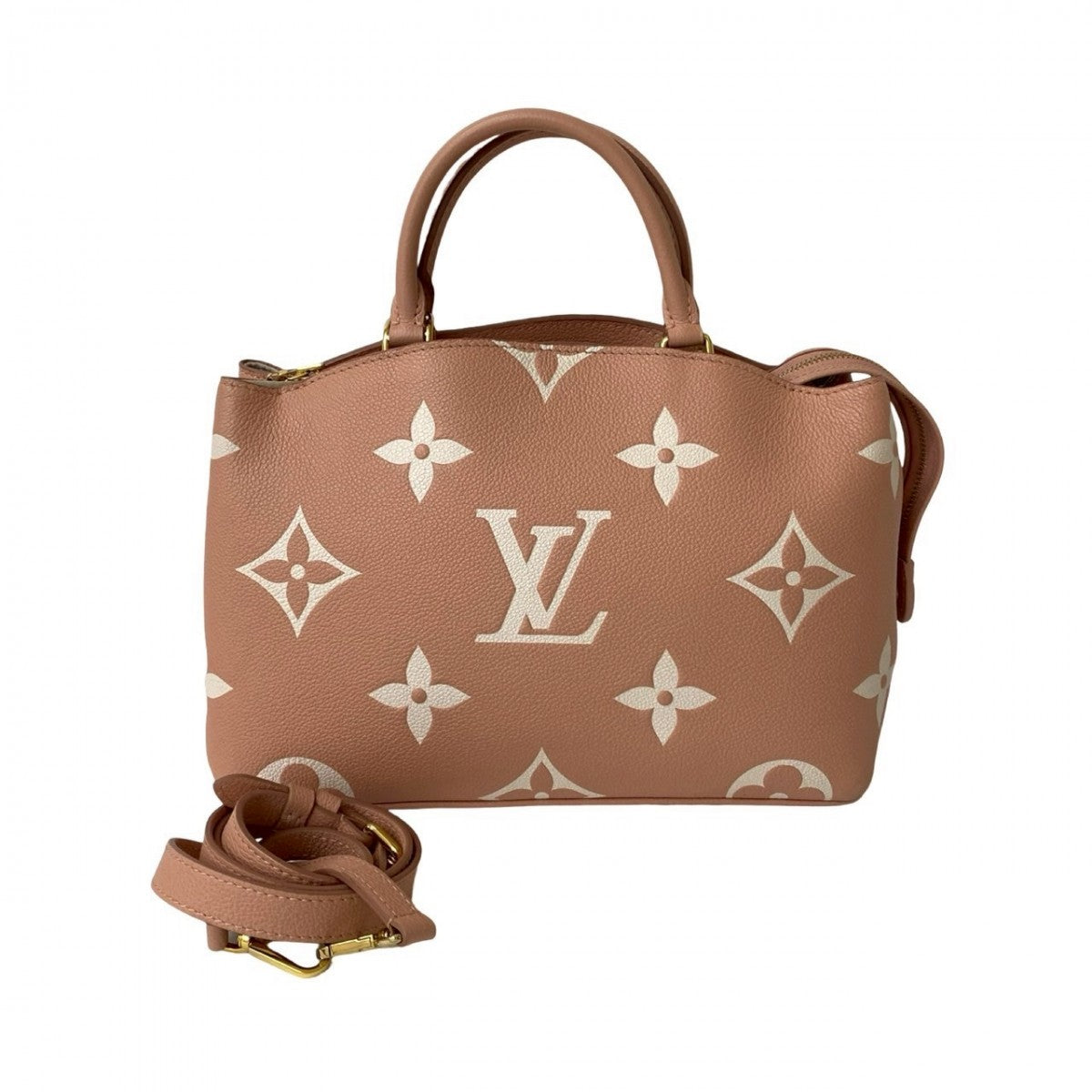 LOUIS VUITTON Shoulder Bag M46353 leather pink Monogram Unplant Petit Palais PM
