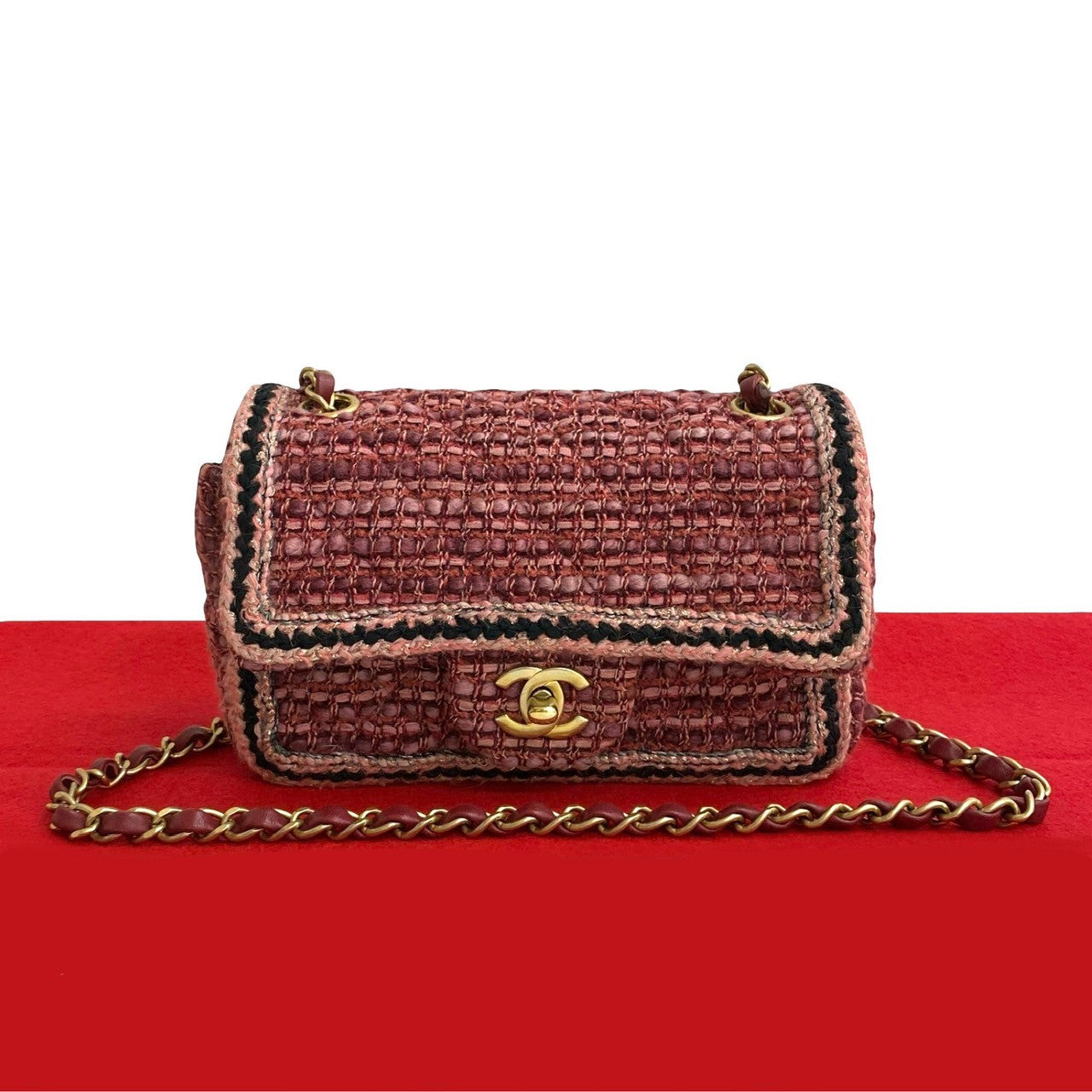 Chanel Matelasse Tweed Shoulder Bag