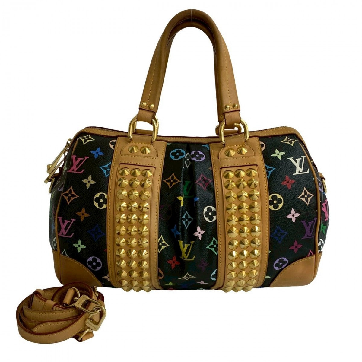 LOUIS VUITTON Shoulder Bag M45642 leather multicolor Monogram multicolor Courtney MM