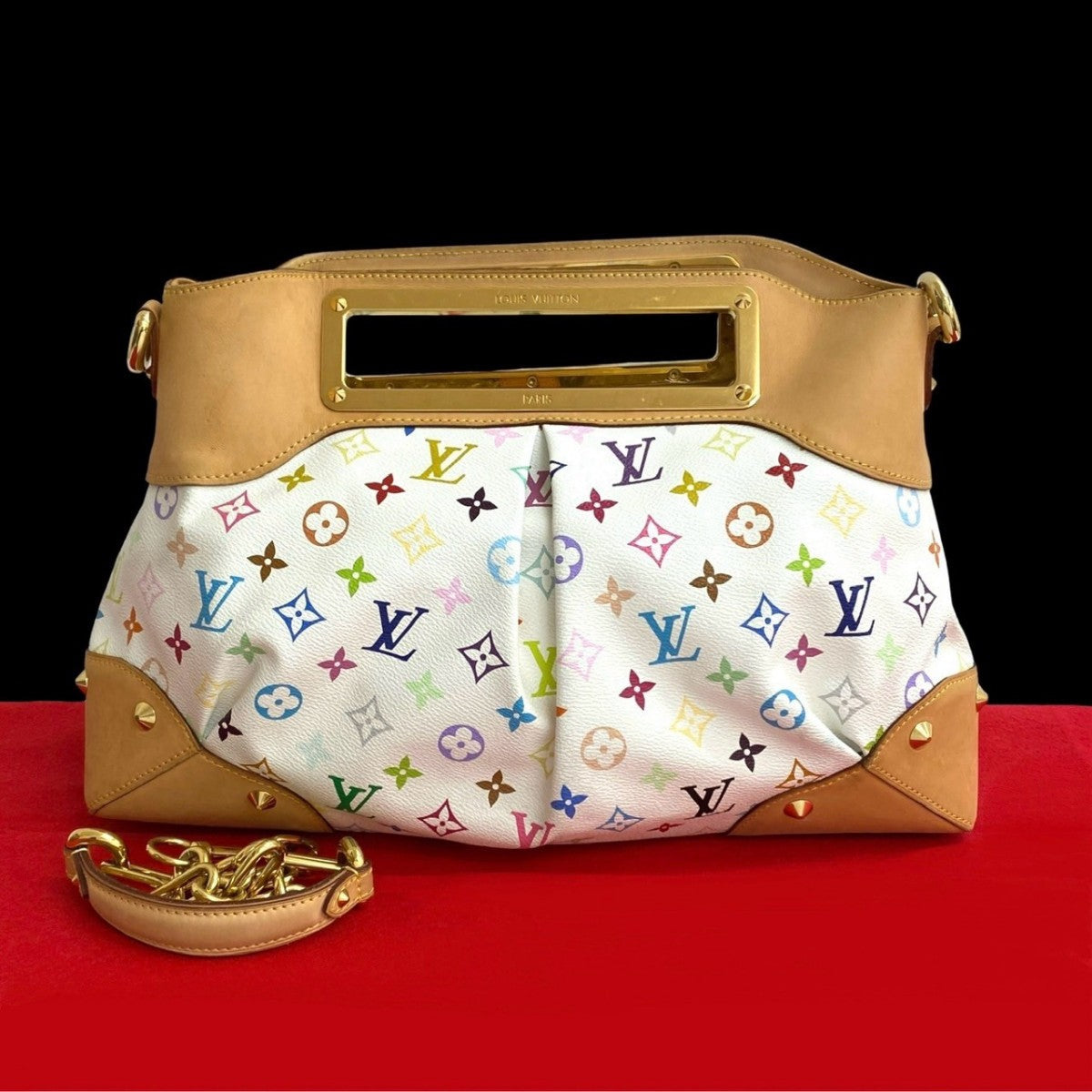 LOUIS VUITTON Shoulder Bag M40253 leather multicolor Monogram multicolor Judy GM