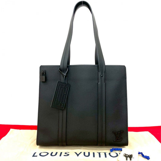 LOUIS VUITTON Tote Bag M57308 leather black Aerogram Takeoff Tote
