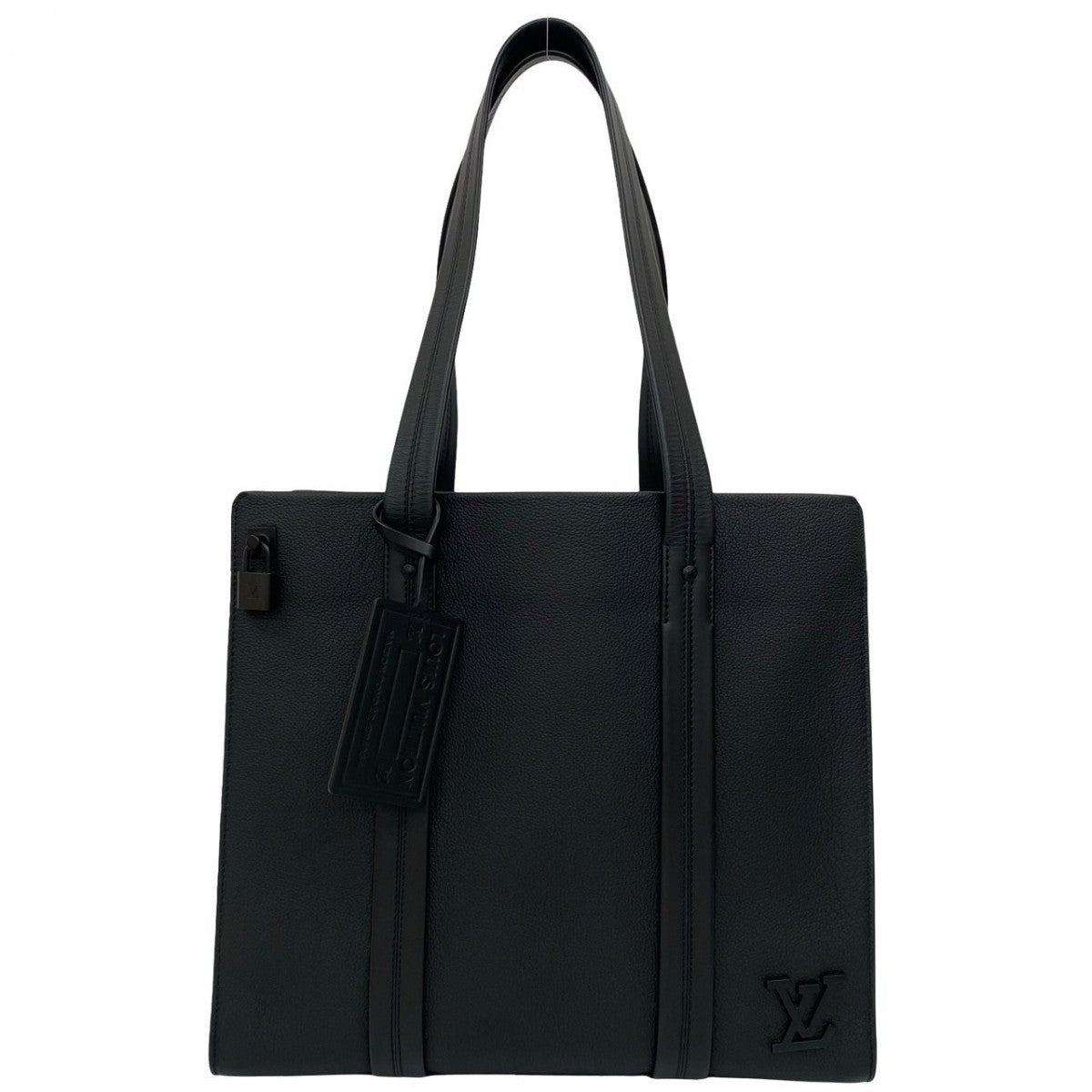 LOUIS VUITTON Tote Bag M57308 leather black Aerogram Takeoff Tote