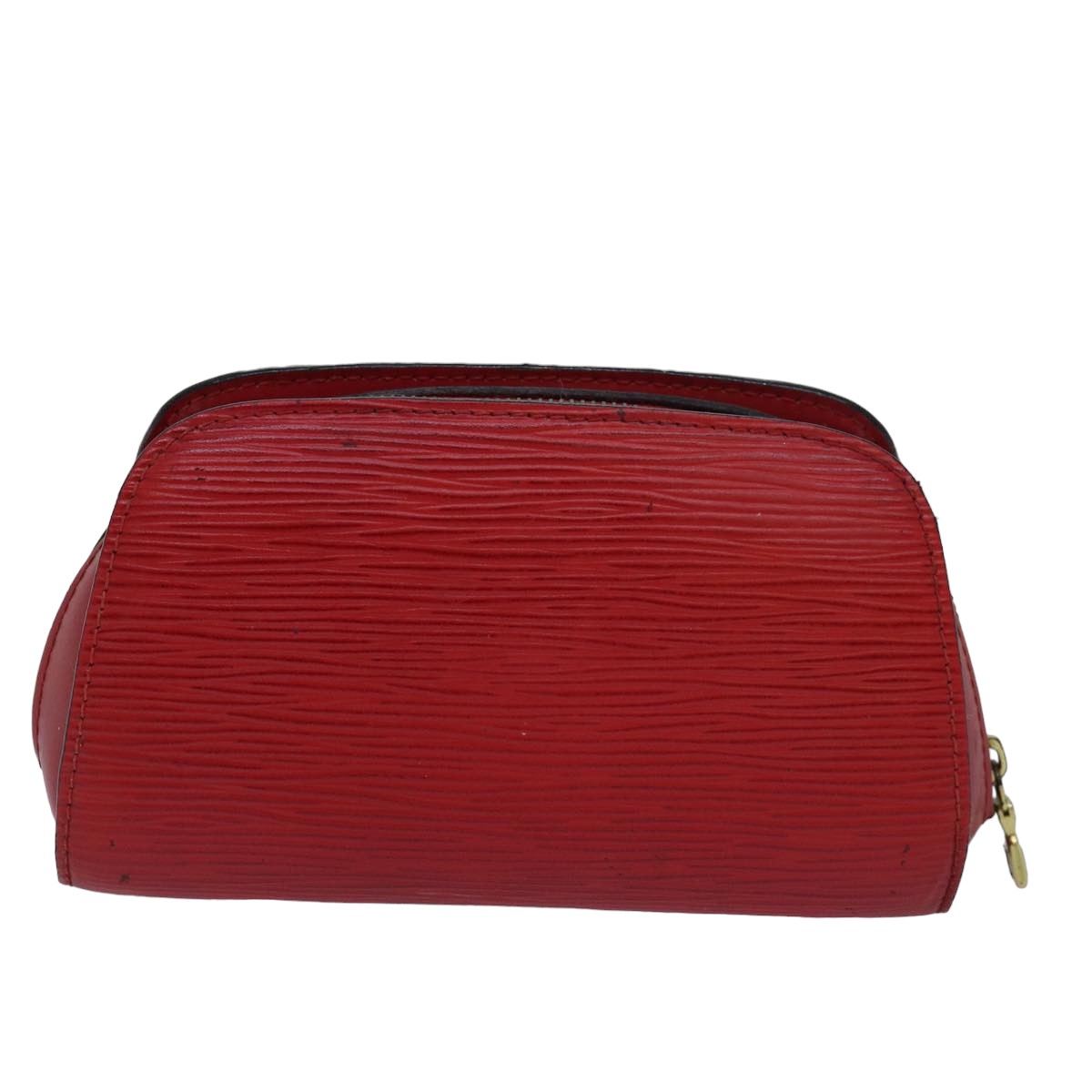 LOUIS VUITTON Epi Dauphine PM Pouch Castilian Red M48447 LV Auth 82593