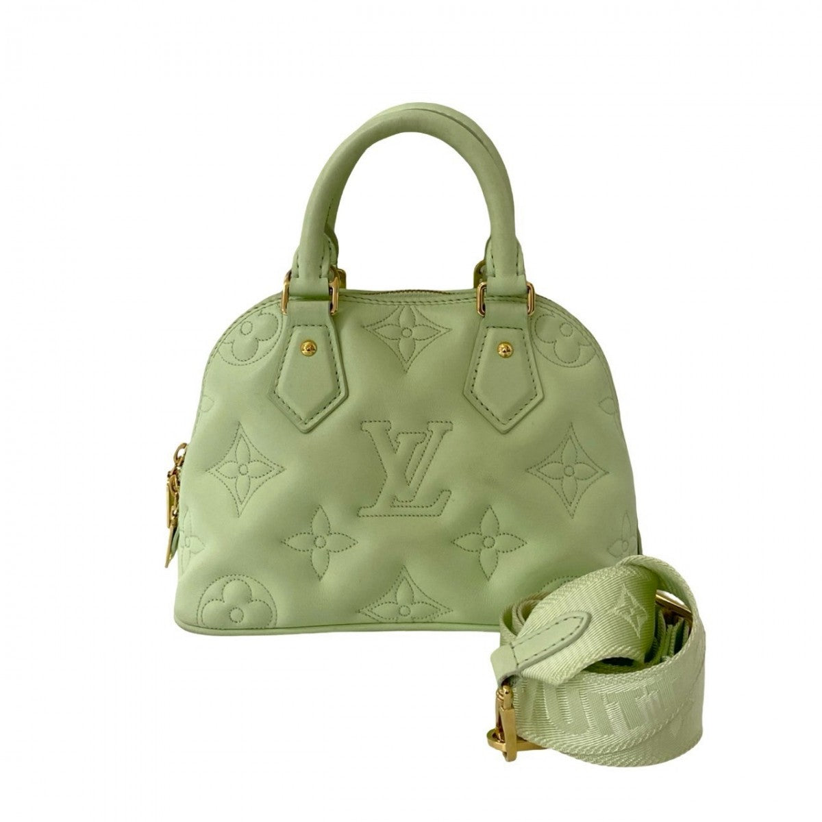 LOUIS VUITTON Shoulder Bag M20855 leather Mint green bubble glam Almasoft BB