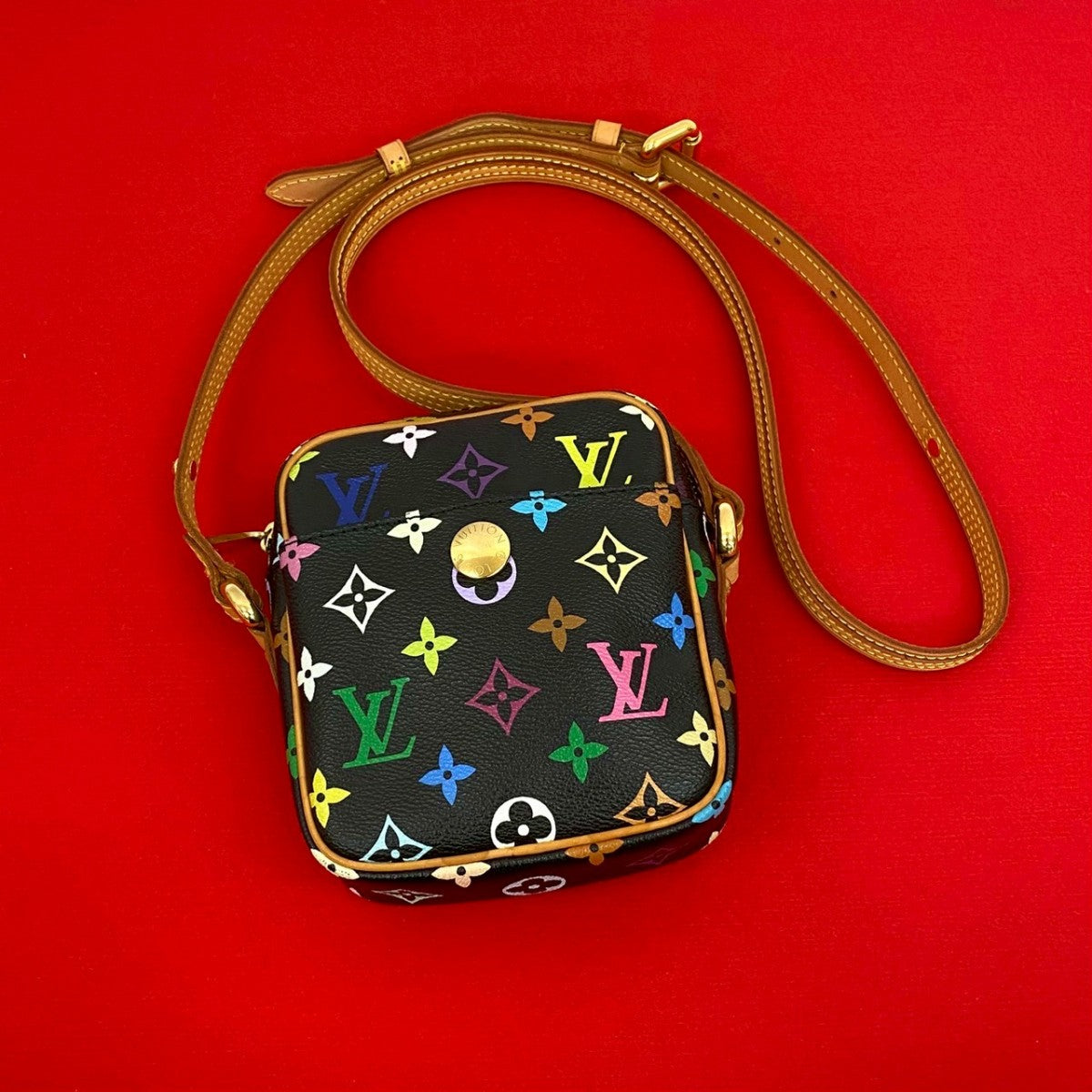 LOUIS VUITTON Shoulder Bag M40056 leather multicolor Monogram multicolor lift