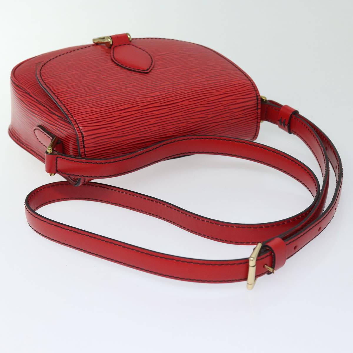 LOUIS VUITTON Epi Saint Cloud PM Shoulder Bag Red M52217 LV Auth 82607