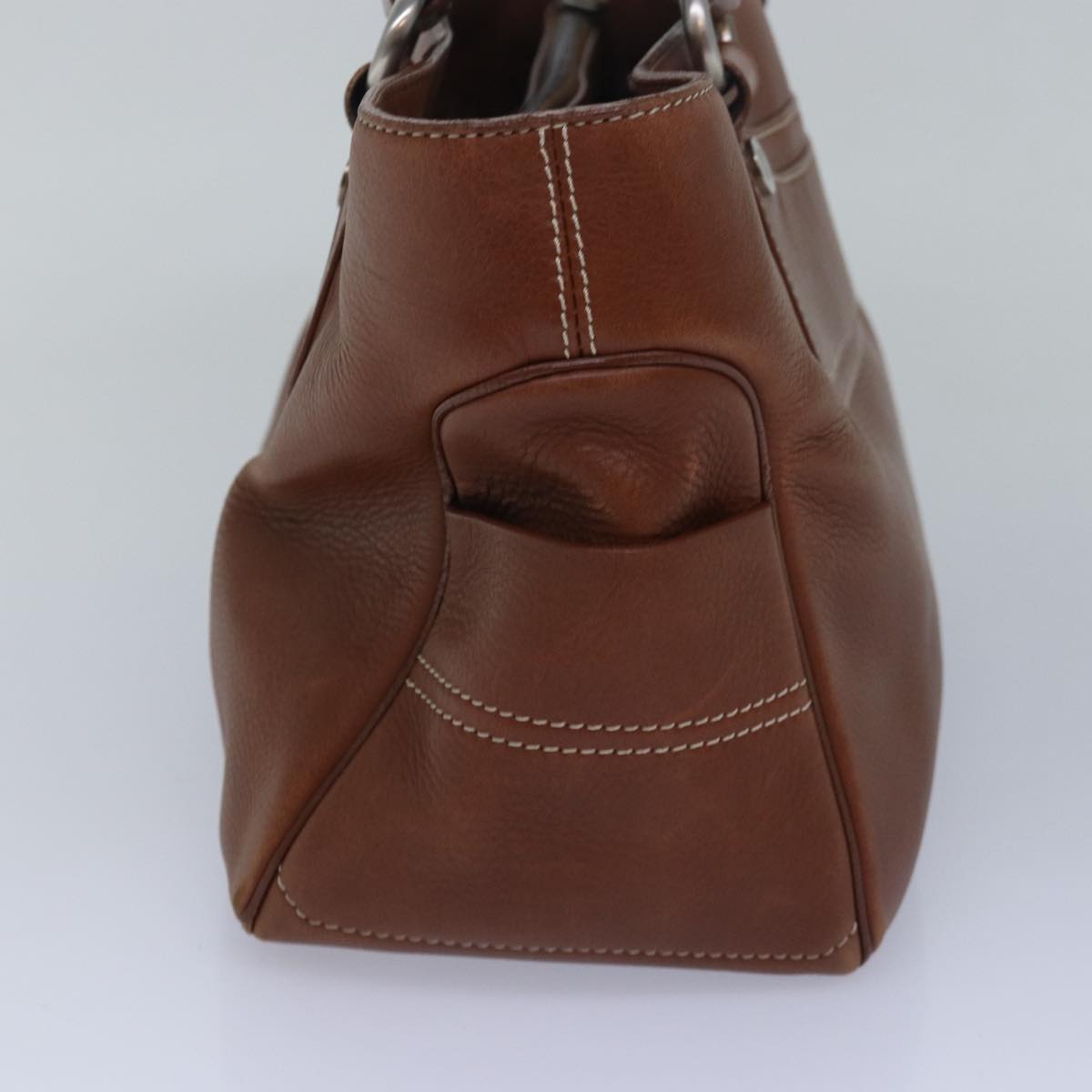 Luxury CELINE Hand Bag Leather Brown  82689