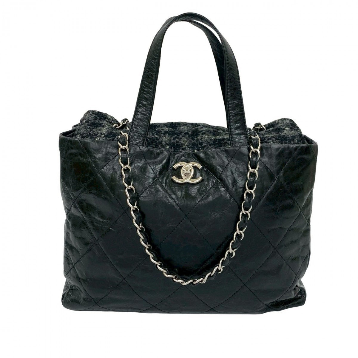 CHANEL Handbag leather black Porto Perro