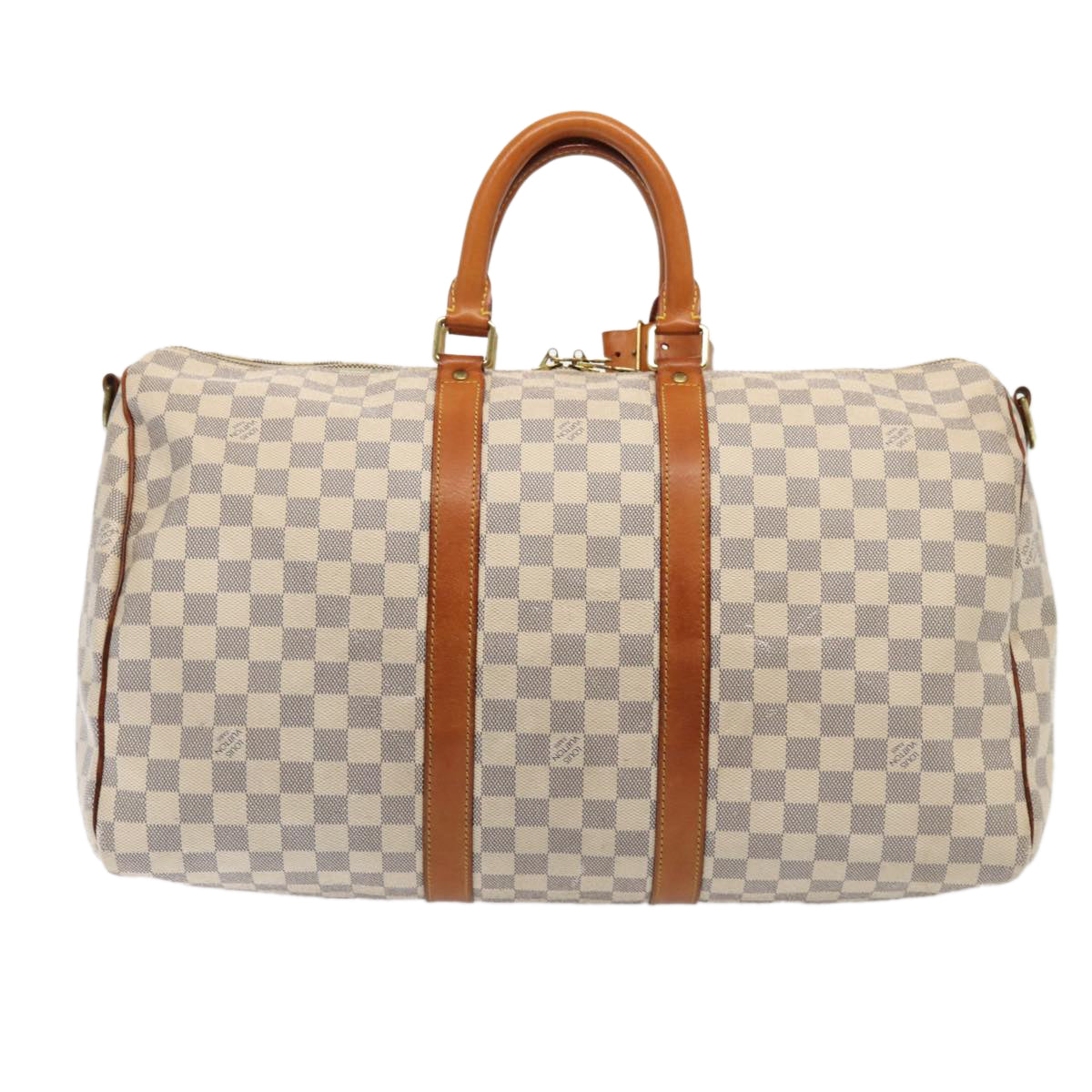 LOUIS VUITTON Damier Azur Keepall Bandouliere 45 Boston Bag N48223 LV Auth 82740