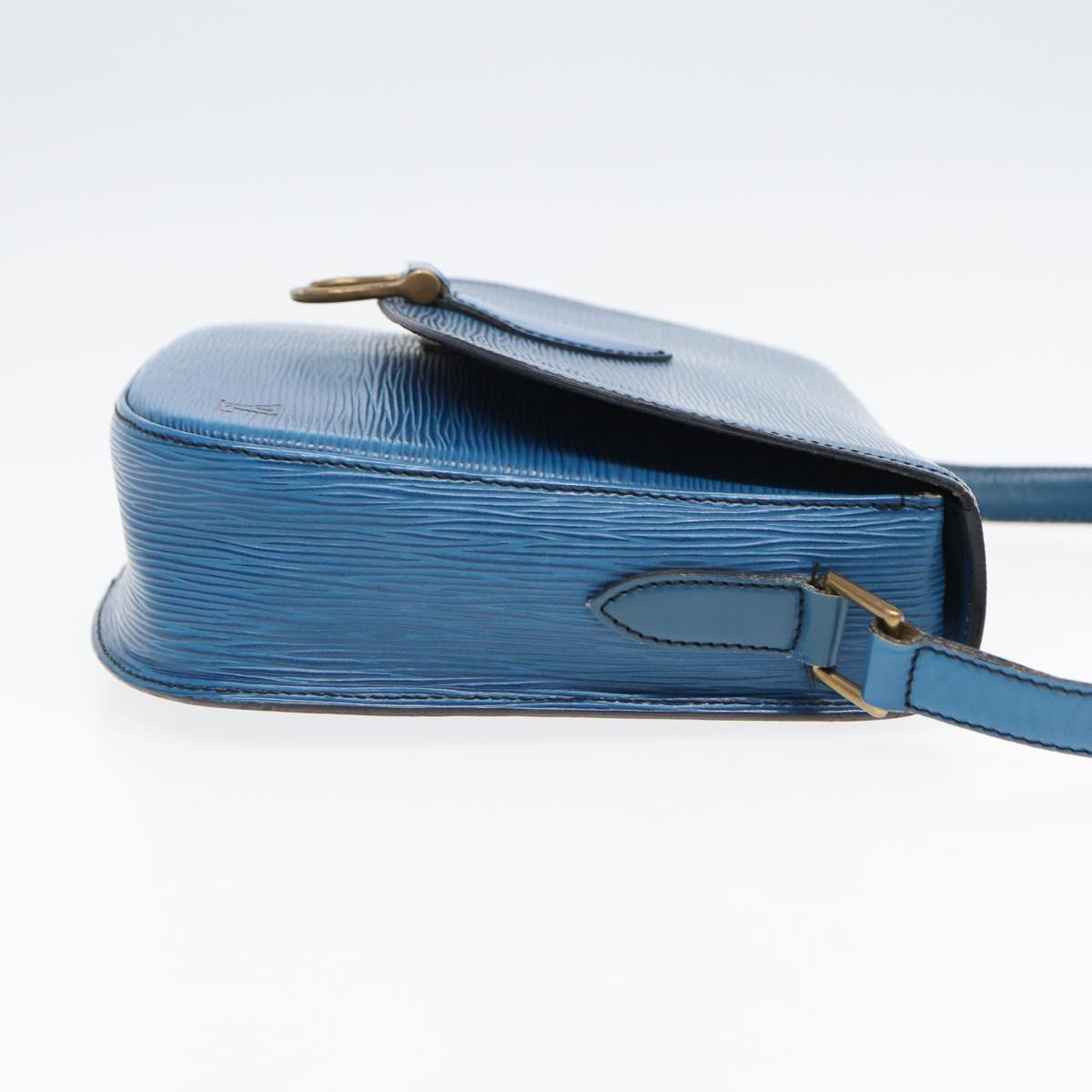 LOUIS VUITTON Epi Saint Cloud GM Shoulder Bag Toledo Blue M52195 LV Auth 82761