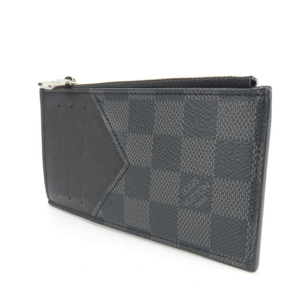 LOUIS VUITTON Card Case N64038 Damier Grafitte black Coin card holder mens