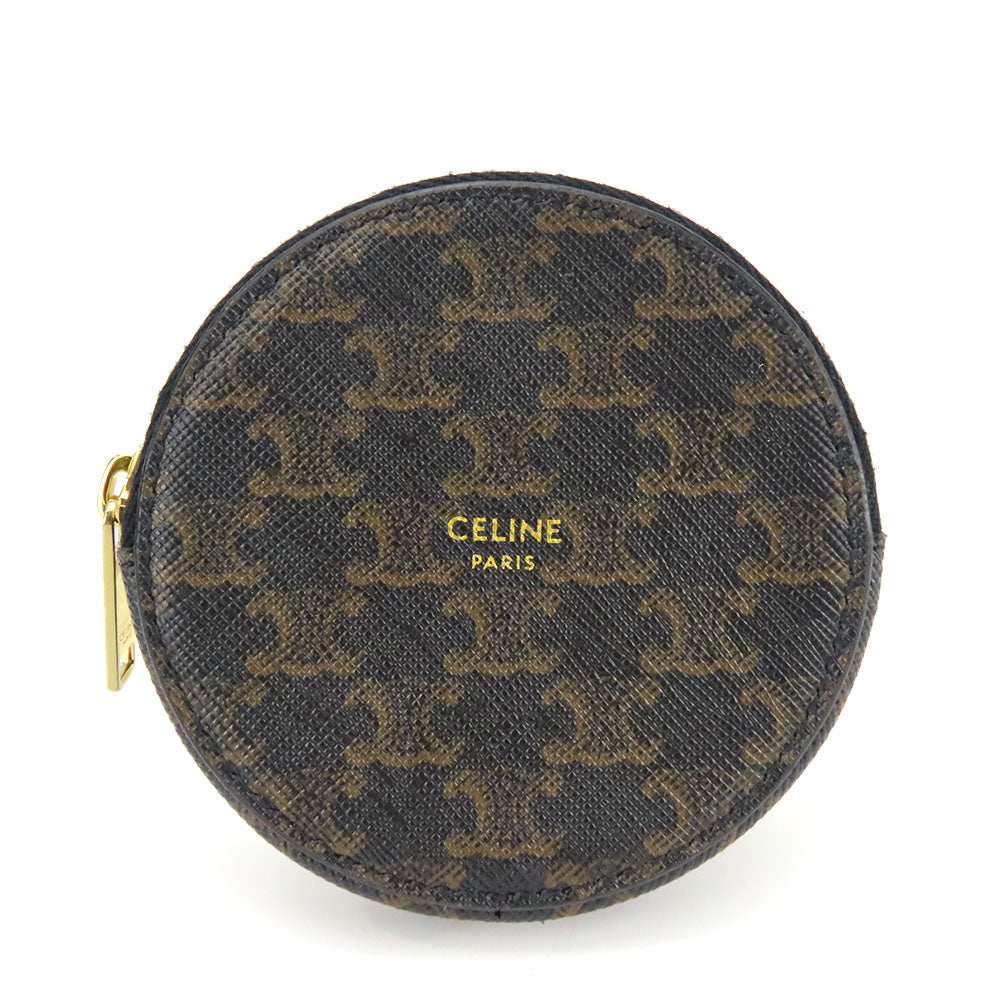 CELINE Coin case 10D222BQ3.38NO PVC, Leather black Triomphe Women