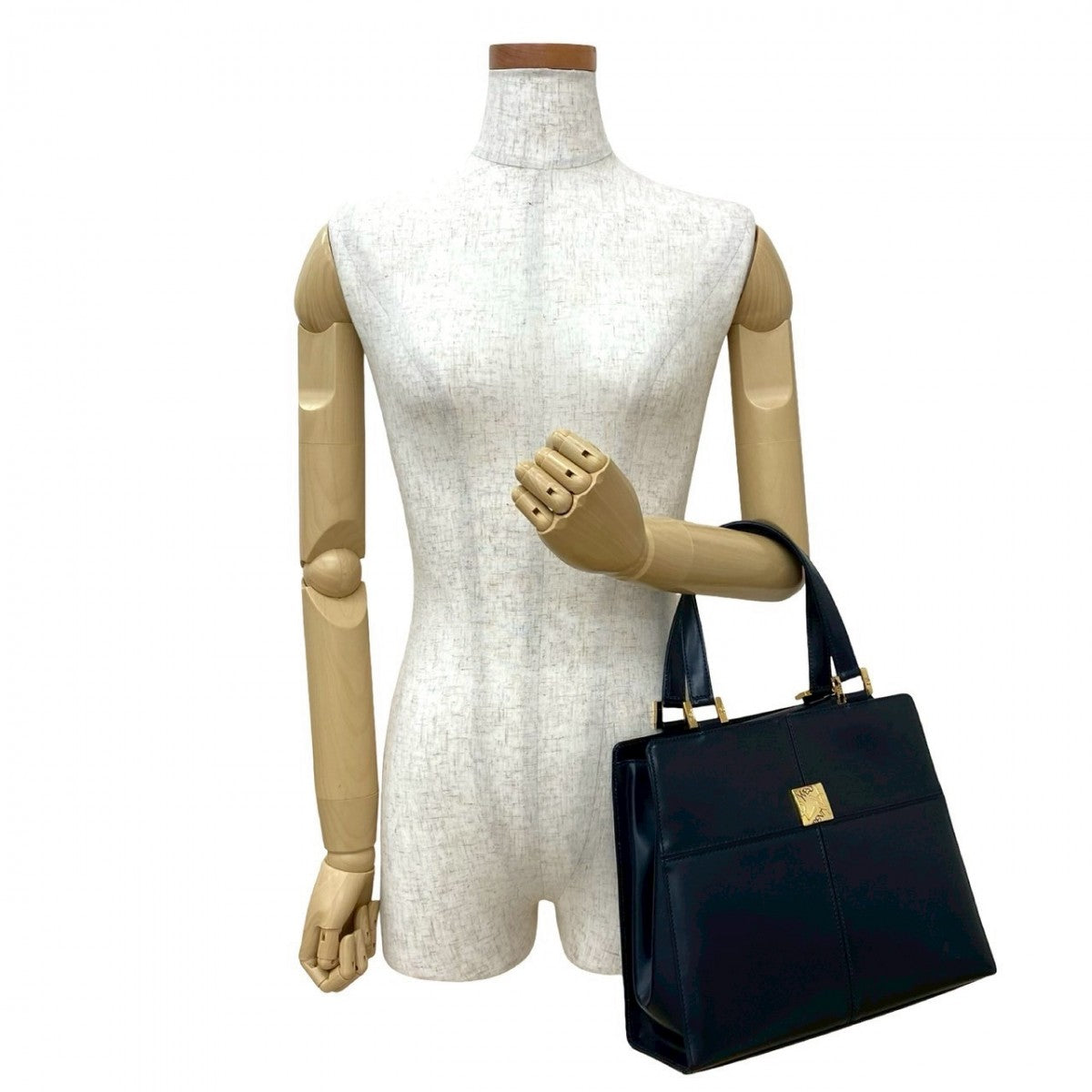 YVES SAINT LAURENT Handbag leather Navy
