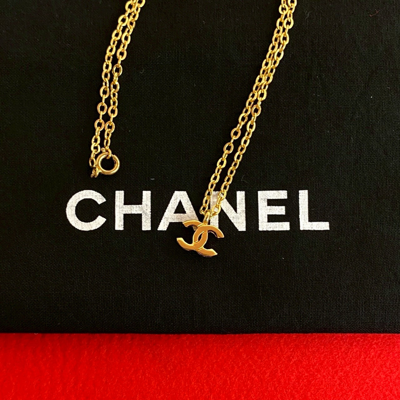 CHANEL Necklace Gold Plated gold