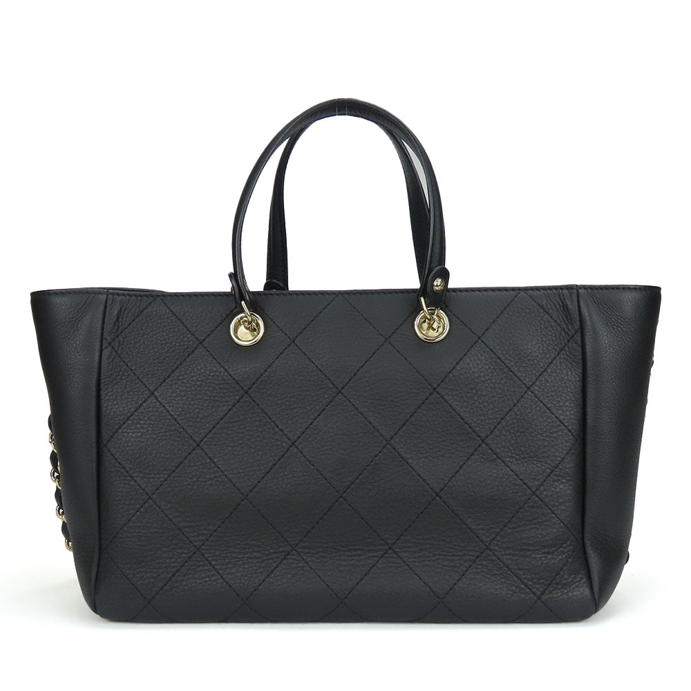 CHANEL Handbag AS0355 Calfskin black Matrasse Small shopping bags