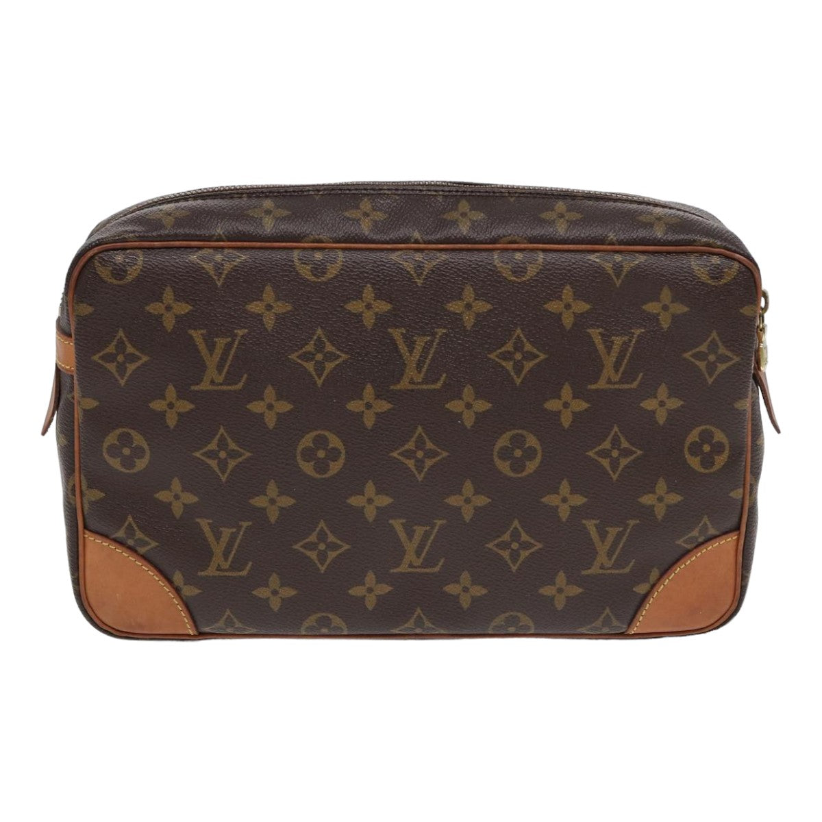 LOUIS VUITTON Monogram Compiegne 28 Clutch Bag M51845 LV Auth 82921