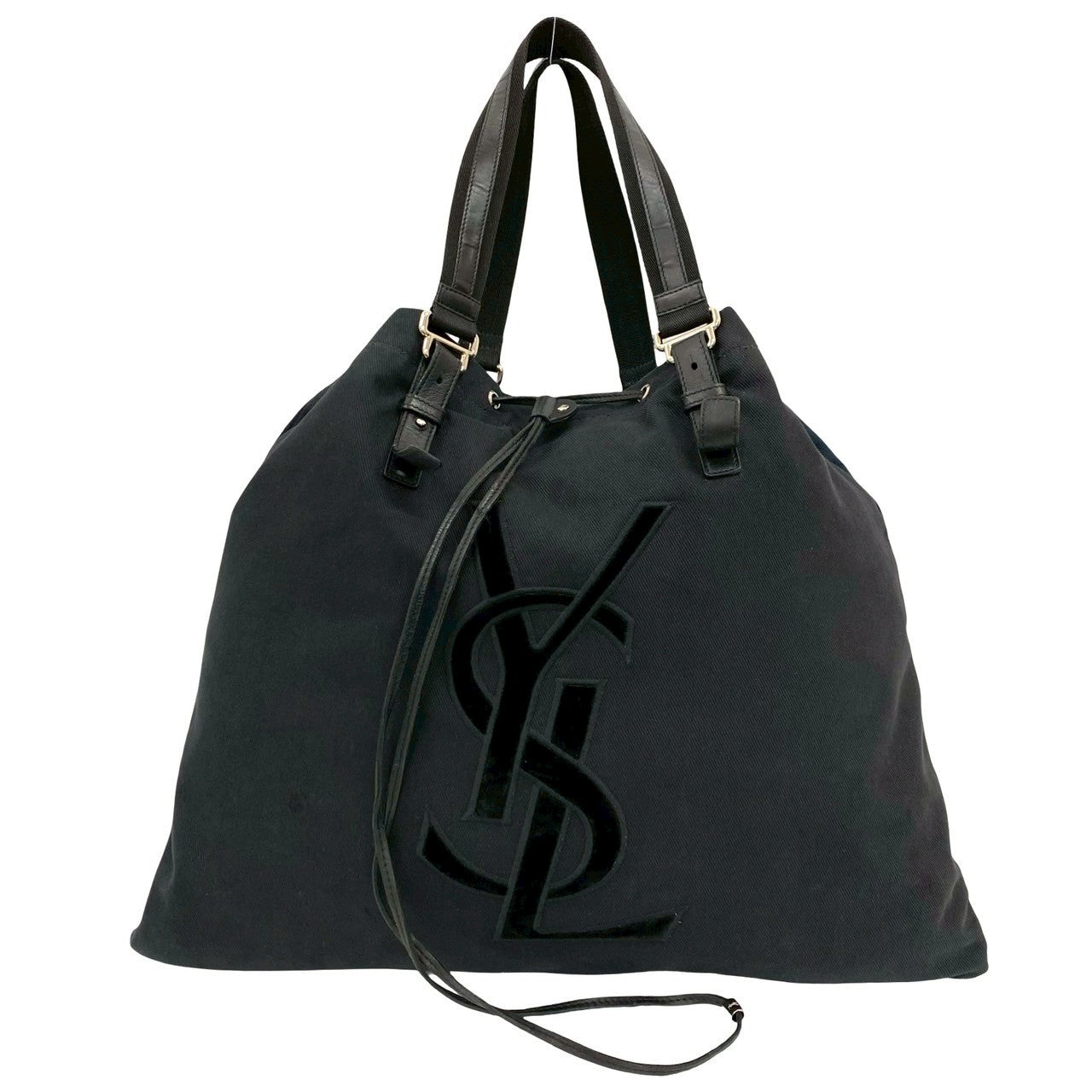 YVES SAINT LAURENT Tote Bag canvas black Kahala