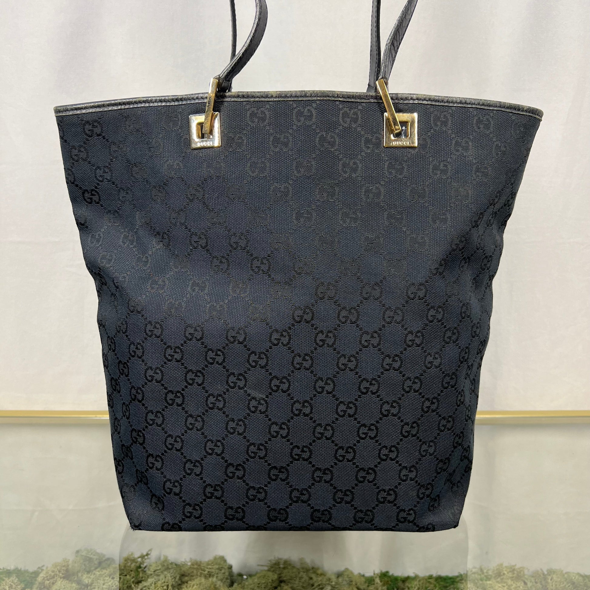 Gucci Leather Canvas Tote