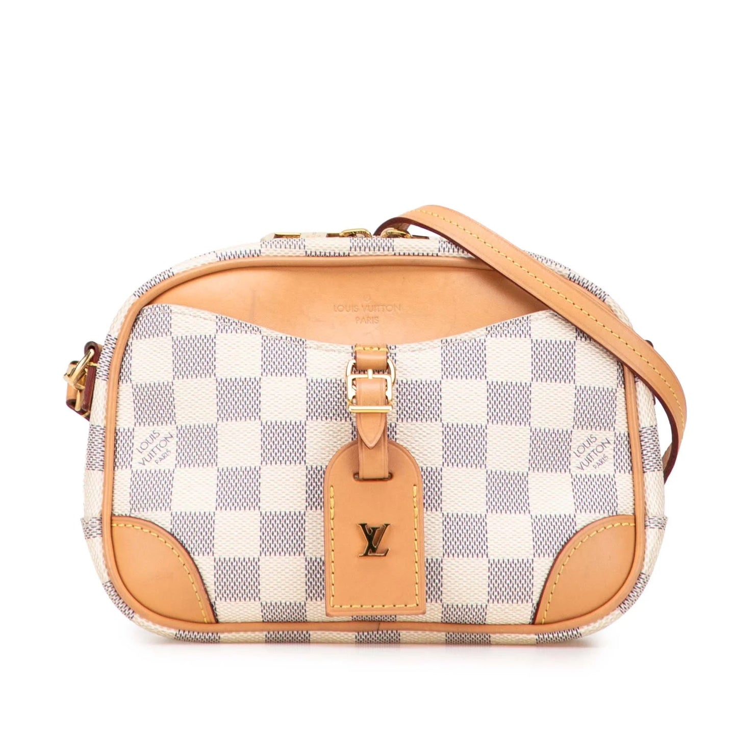 White Louis Vuitton Damier Azur Mini Deauville Crossbody Bag