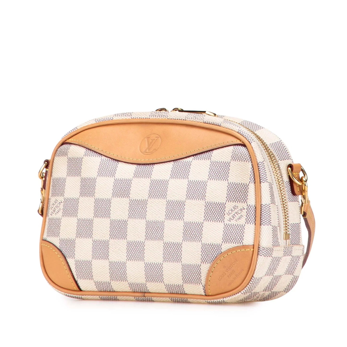 White Louis Vuitton Damier Azur Mini Deauville Crossbody Bag